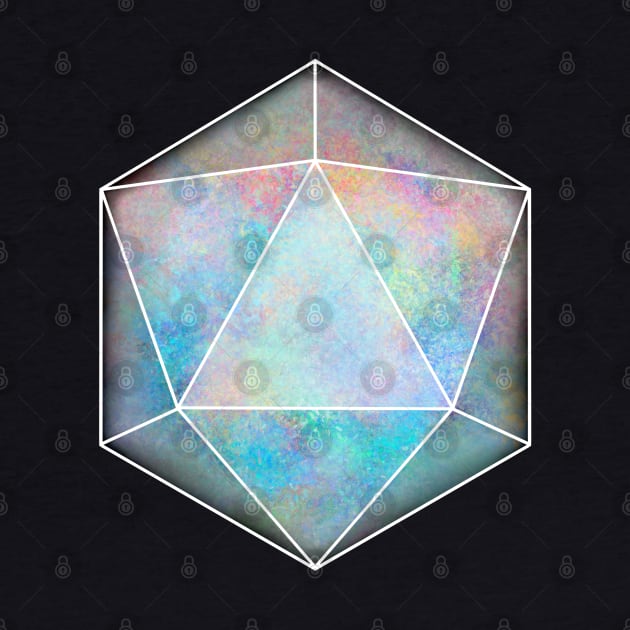 Opal Gemstone D20 Dice by Vivid Chaos